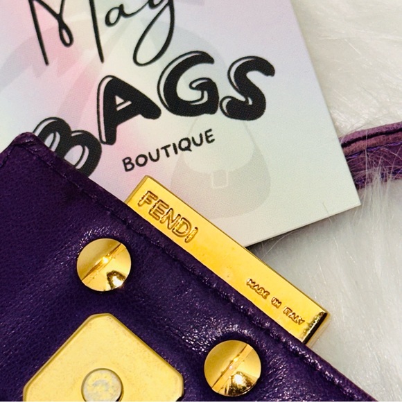 Fendi: Suede Logo FF Mini Tote Bag - Picture 9 of 16